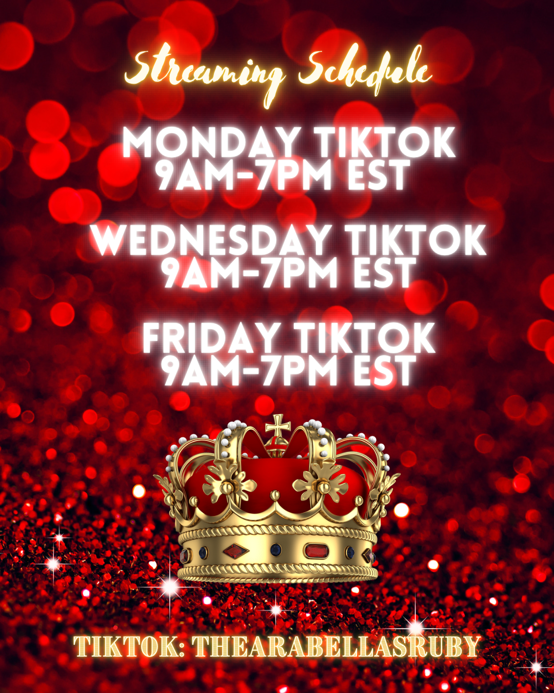 UPDATED RED STREAM SCHEDULE 